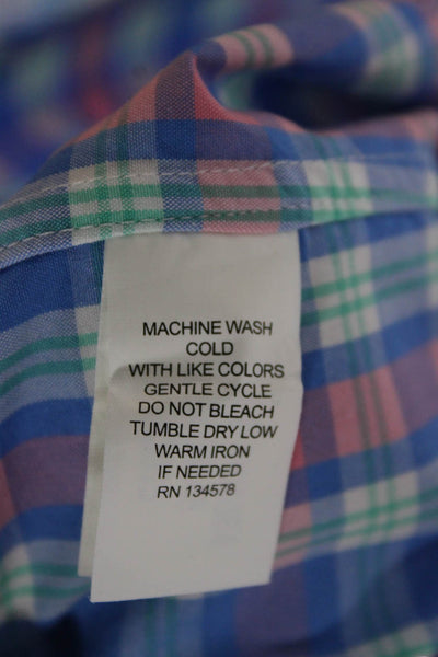Vineyard Vines Mens Plaid Button Down Shirt Multicolor Long Sleeve Size M