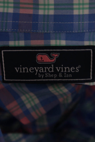 Vineyard Vines Mens Plaid Button Down Shirt Multicolor Long Sleeve Size M