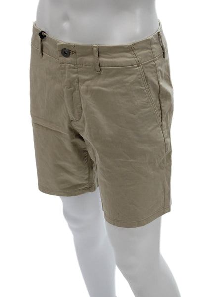 Paige Black Label Mens Chino Shorts Beige 98% Cotton Size 31