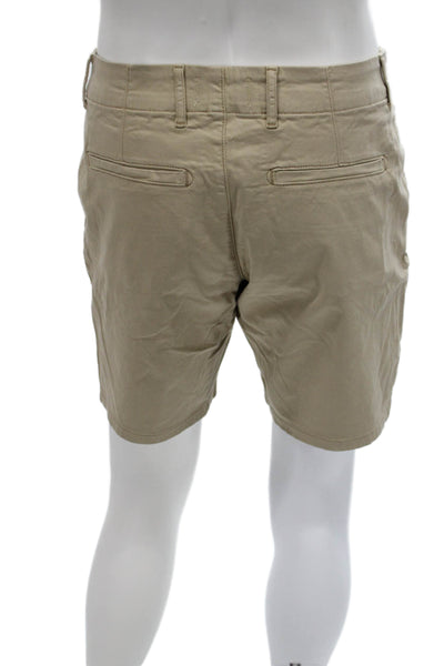 Paige Black Label Mens Chino Shorts Beige 98% Cotton Size 31