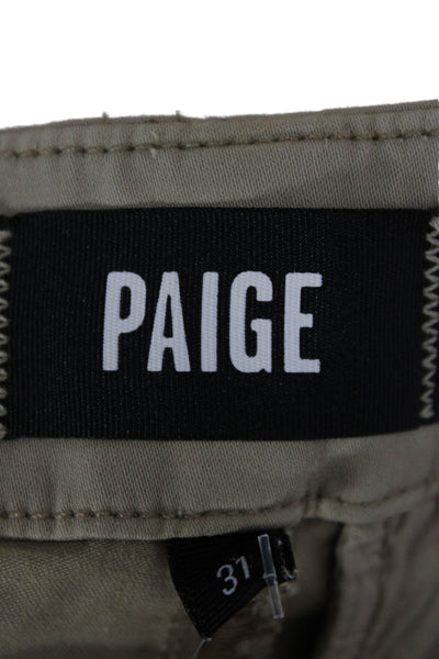 Paige Black Label Mens Chino Shorts Beige 98% Cotton Size 31