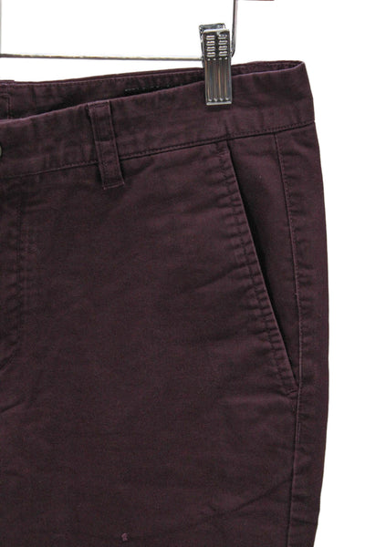 Bonobos Mens Chinos Purple Button Cotton Solid Fall Classic Inseam 33 Size 31