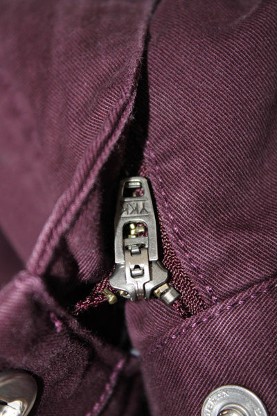 Bonobos Mens Chinos Purple Button Cotton Solid Fall Classic Inseam 33 Size 31