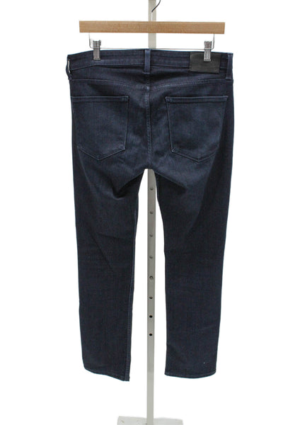 Paige Black Label Mens Straight Blue Jeans Viscose Zip Inseam 32 Size 31