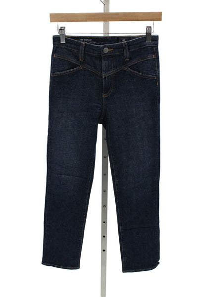 AG Adriano Goldschmied Unisex Adults Straight Jeans Blue Mid Rise Size 25
