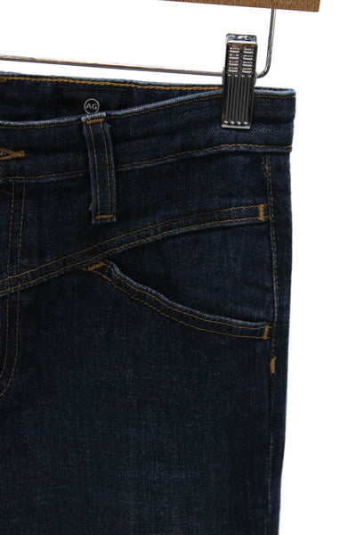 AG Adriano Goldschmied Unisex Adults Straight Jeans Blue Mid Rise Size 25