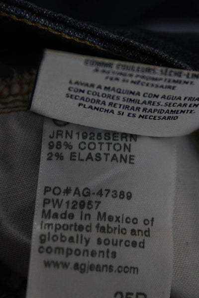 AG Adriano Goldschmied Unisex Adults Straight Jeans Blue Mid Rise Size 25