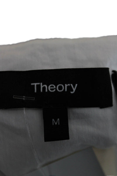 Theory Women Drop Waist Knee Length Square Neck Dress Short Sleeve Size M