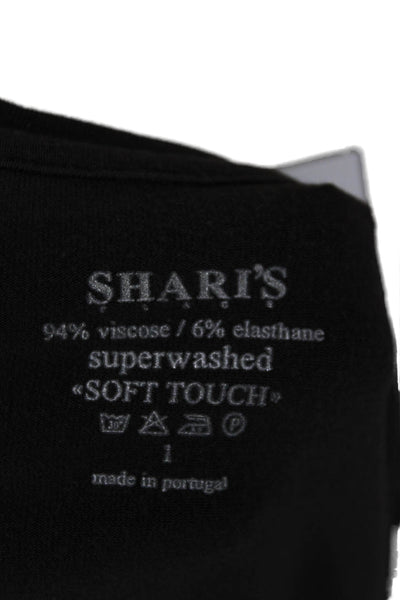 Sharis Womens Tunic Gray Viscose Long Sleeve Round Neck Size 2