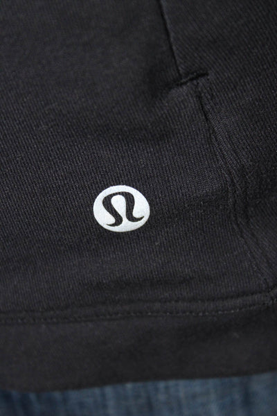 Lululemon Women Black Long Sleeve Crew Neck Pullover T-Shirt Athletic Size S