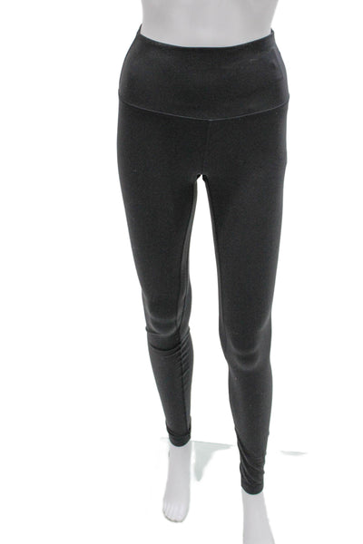 Lululemon Womens Ankle Leggings Gray Nylon Athleisure Size 6