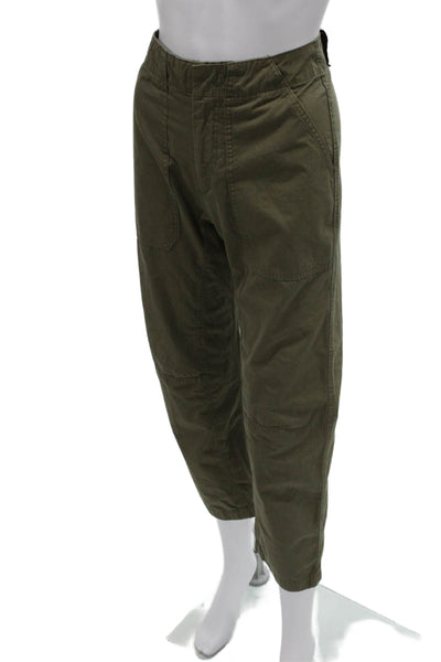 Rag & Bone Womens Cargo Pants Green Cotton Military Zip Size 00