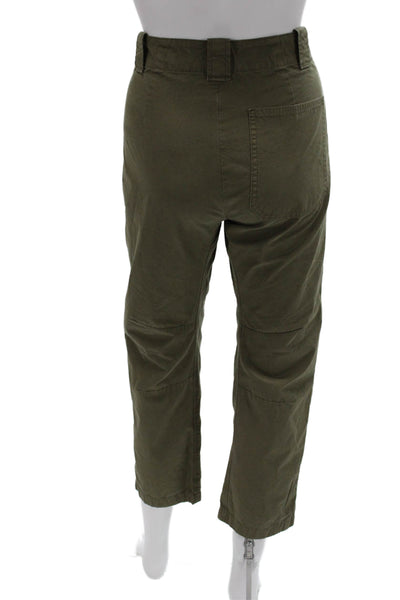 Rag & Bone Womens Cargo Pants Green Cotton Military Zip Size 00