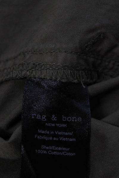 Rag & Bone Womens Cargo Pants Green Cotton Military Zip Size 00