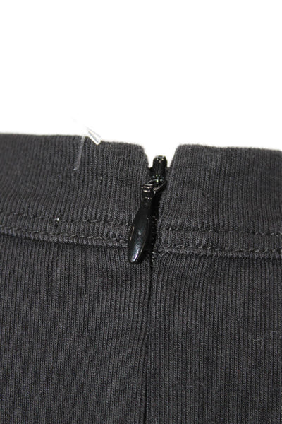 Alexander Wang Womens Bodycon Dress Gray Cotton Crew Neck Short Sleeve Size S