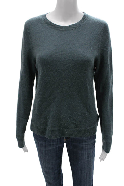 360 Cashmere Womens Green 100% Cashmere Crew Neck Pullover Long Sleeve Size S