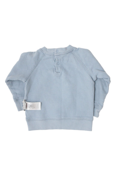Stella McCartney Kids Boys Cotton Graphic Long Sleeve Top Blue Size 24M