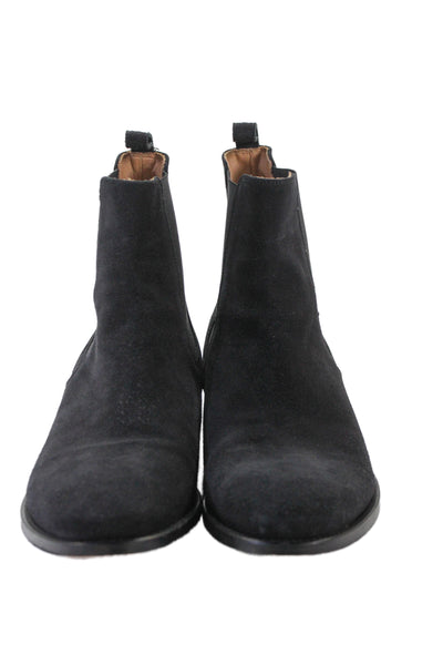ORO Lod Angeles Mens Suede Elastic Slip-On Chelsea Ankle Boots Black Size 11