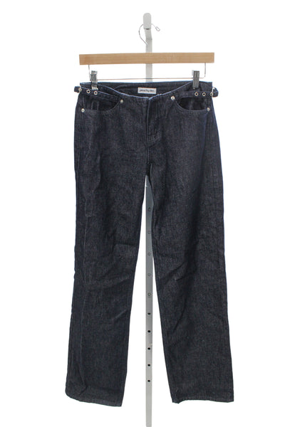 Peachy Den Unisex Adults Straight Blue Jeans Size XS