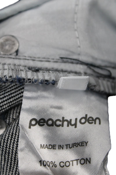 Peachy Den Unisex Adults Straight Blue Jeans Size XS