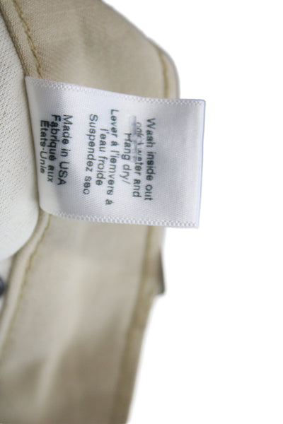 Askk NY Unisex Adults Beige Dress Pants Linen Blend Size 26