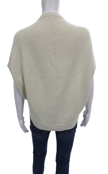 Altuzarra Womens Pullover Sweater Ivory Crew Neck Short Sleeve Size M