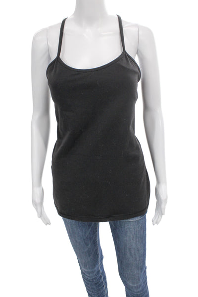 Lululemon Women Black Cotton Scoop Neck Camisole Athletic Size M