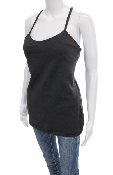 Lululemon Women Black Cotton Scoop Neck Camisole Athletic Size M