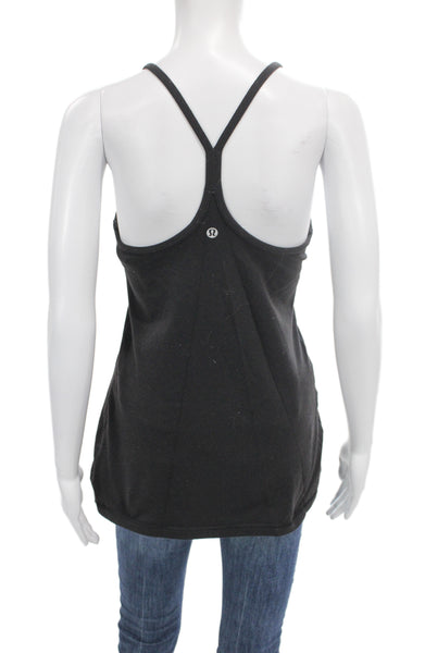 Lululemon Women Black Cotton Scoop Neck Camisole Athletic Size M