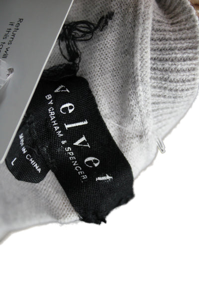 Velvet by Graham & Spencer Women Pullover Sweater Gray Size L