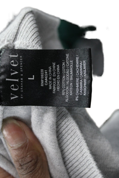 Velvet by Graham & Spencer Women Pullover Sweater Gray Size L