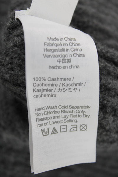 J Crew Mens Gray Cashmere Pullover Sweater High Neck Long Sleeve Size M