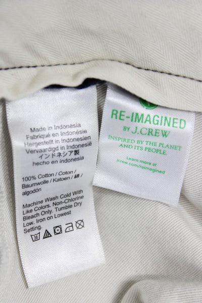 J Crew Mens Chino Pants Blue 100% Cotton Button Casual Size 33
