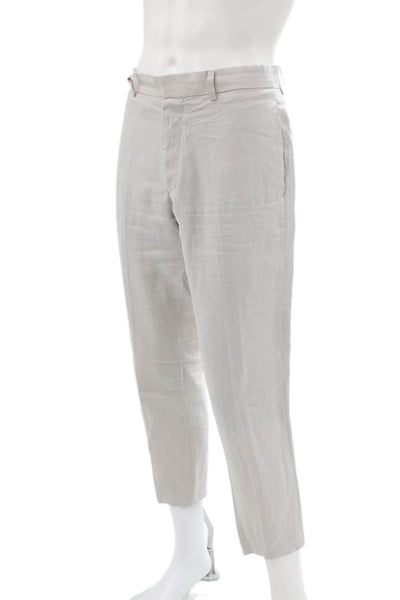 Club Monaco Mens Gray Linen Cropped Pants Size 32