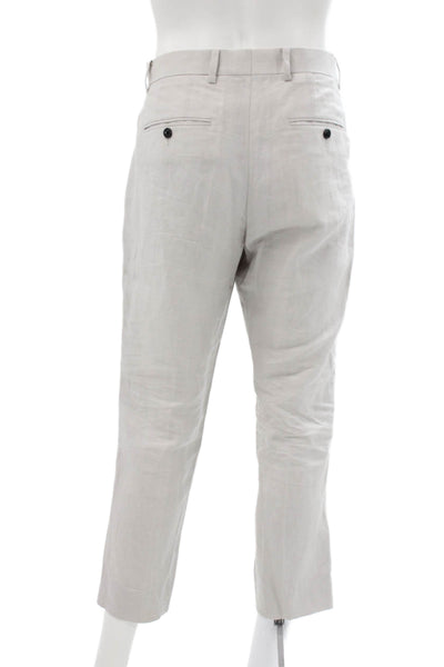 Club Monaco Mens Gray Linen Cropped Pants Size 32
