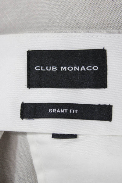 Club Monaco Mens Gray Linen Cropped Pants Size 32