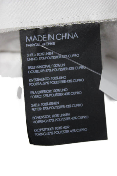 Club Monaco Mens Gray Linen Cropped Pants Size 32
