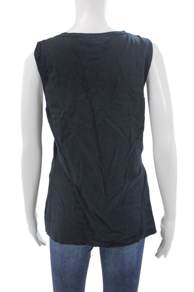 Lafayette 148 New York Women Black Sleeveless Tunic Size L