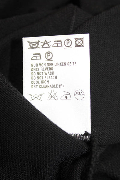 Escada Womens Wool Blend Mock Neck Sleeveless Vest Sweater Black Size 42