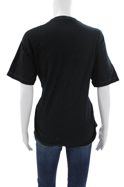 Sonia Rykiel Womens Basic Black Cotton Crew Neck Short Sleeve T-Shirt Size M