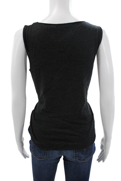 Lafayette 148 New York Womens Wool Scoop Neck Sleeveless Tank Gray Size L