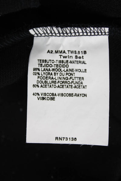 Max Mara Unisex Gray Wool Dress Pants Button Size 46