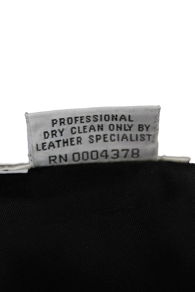 Nancy Heller Women Cropped Black Leather Pants Size 2
