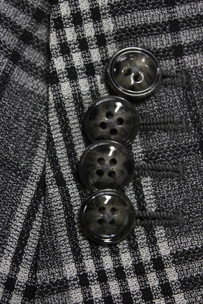 Scuderi Mens Plaid Gray Blazer Button Size 46