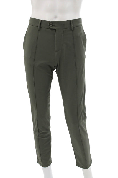 Marco Pescarolo Mens Green Dress Pants Polyamide Button Solid Spring Size 42