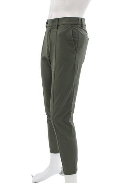 Marco Pescarolo Mens Green Dress Pants Polyamide Button Solid Spring Size 42
