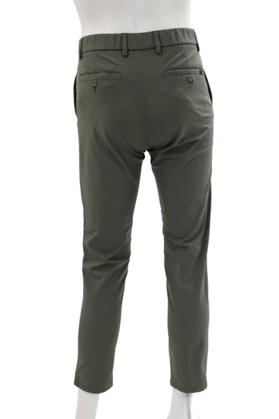 Marco Pescarolo Mens Green Dress Pants Polyamide Button Solid Spring Size 42