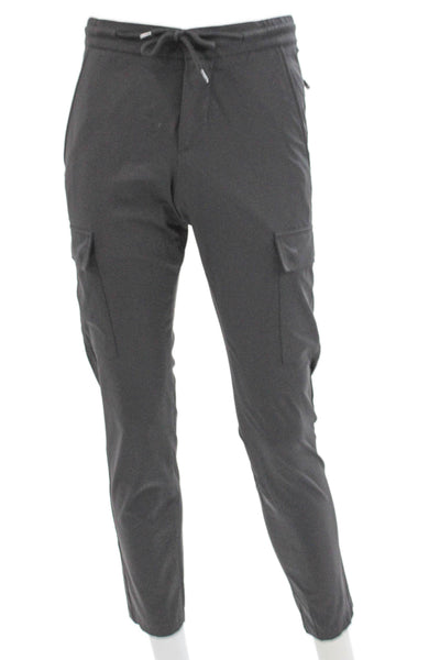 Marco Pescarolo Mens Jogger Pants Gray Drawstring Polyamide Size 44