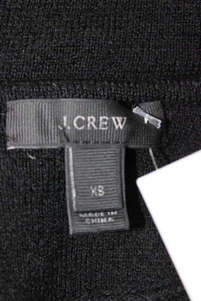 J Crew Women Black Merino Wool Basic Jacket Button Long Sleeve Size XS
