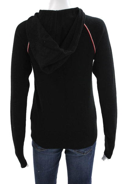 La Ligne Womens Pullover Sweater Black V Neck Wool Blend Long Sleeve Size S